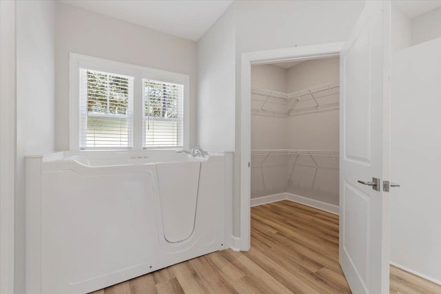 interior space featuring light wood-type flooring