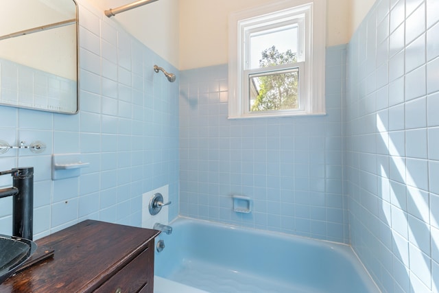 full bath featuring shower / bath combination
