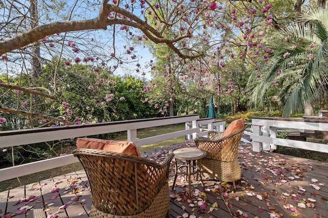 view of wooden deck
