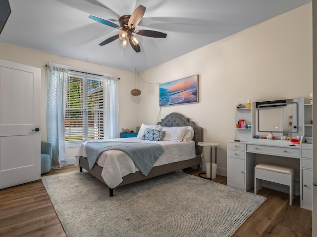 195 Coe Landing Rd, Tallahassee, FL 32310 - bedroom with wood finished floors and a ceiling fan
