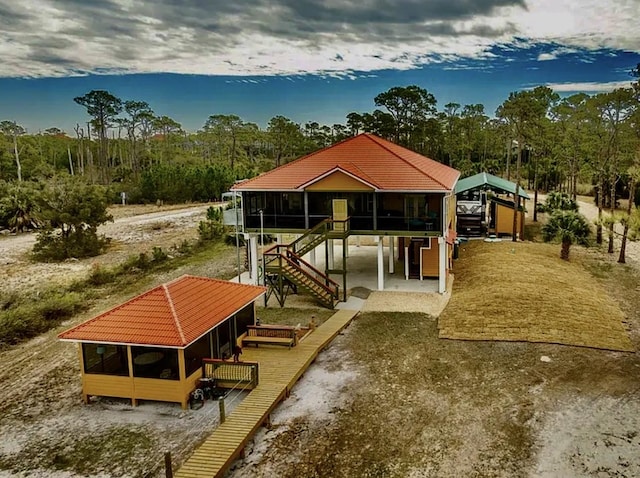 view of horse barn