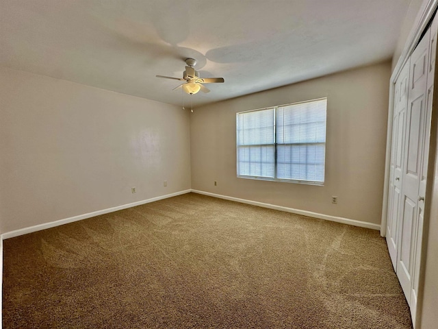 3180 N Ridge Rd -, Unit Tallahassee, FL 32305 - unfurnished bedroom featuring a closet, baseboards, ceiling fan, and carpet flooring