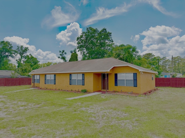 3180 N Ridge Rd -, Unit Tallahassee, FL 32305 - ranch-style home with fence, stucco siding, and a front lawn