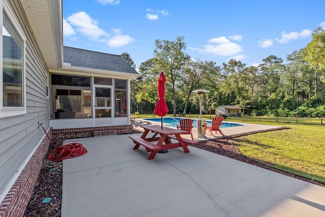 1094 Paul Thompson Rd, Monticello, FL 32344 - view of patio / terrace with a sunroom
