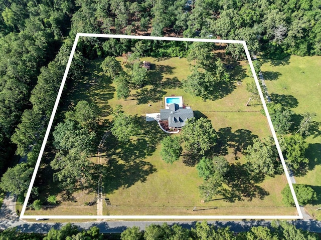 1094 Paul Thompson Rd, Monticello, FL 32344 - view from above of property with property boundaries highlighted and a forest
