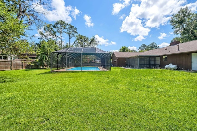 4054 Mcleod Dr, Tallahassee, FL 32303 - view of yard featuring a lanai