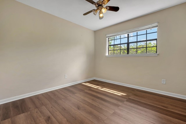 4054 Mcleod Dr, Tallahassee, FL 32303 - spare room with dark wood finished floors and ceiling fan