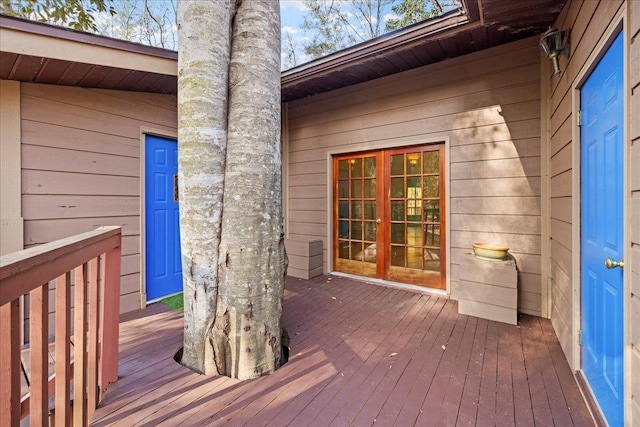 deck with french doors