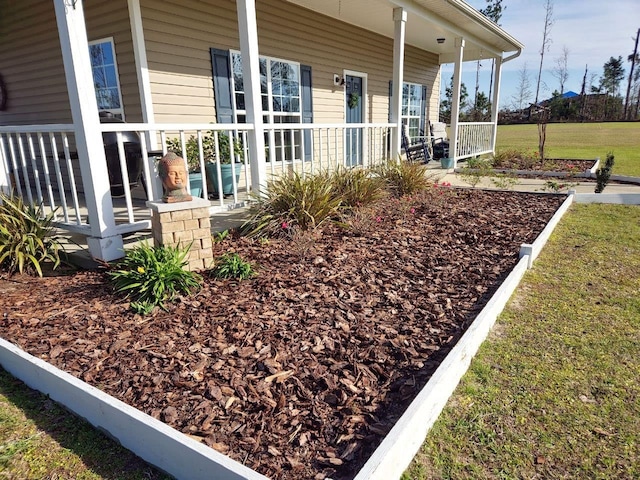 exterior space featuring a porch