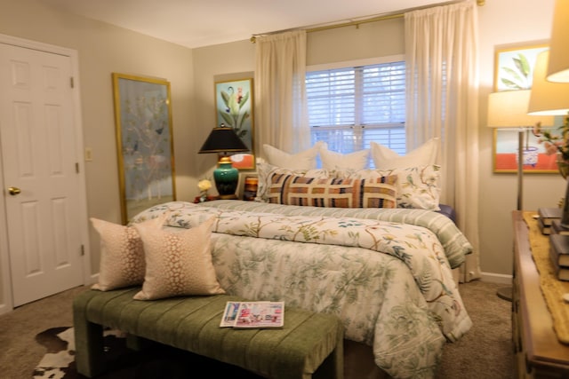 view of carpeted bedroom