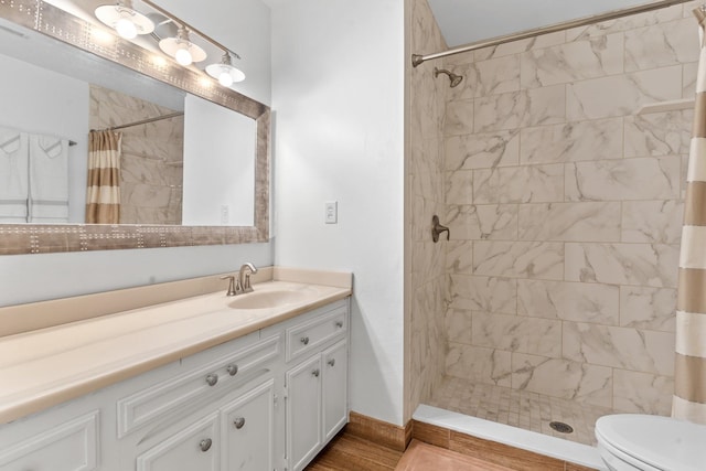 1244 Salem Rd, Havana, FL 32333 - bathroom featuring vanity, toilet, and walk in shower