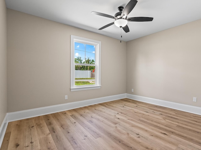 42 Duane Dr, Crawfordville, FL 32327 - empty room featuring wood finished floors and ceiling fan