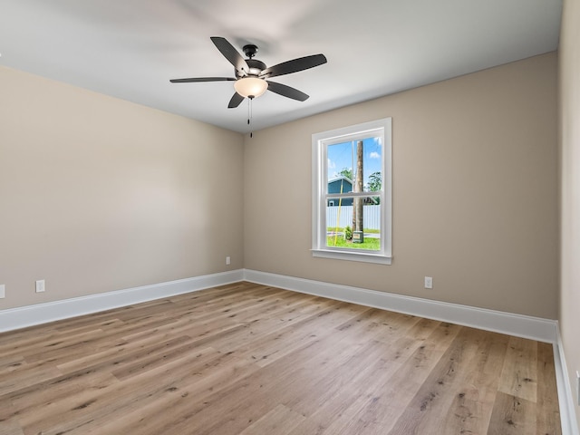 42 Duane Dr, Crawfordville, FL 32327 - spare room with light wood-style flooring and a ceiling fan