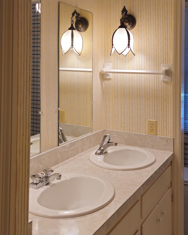 bathroom with vanity