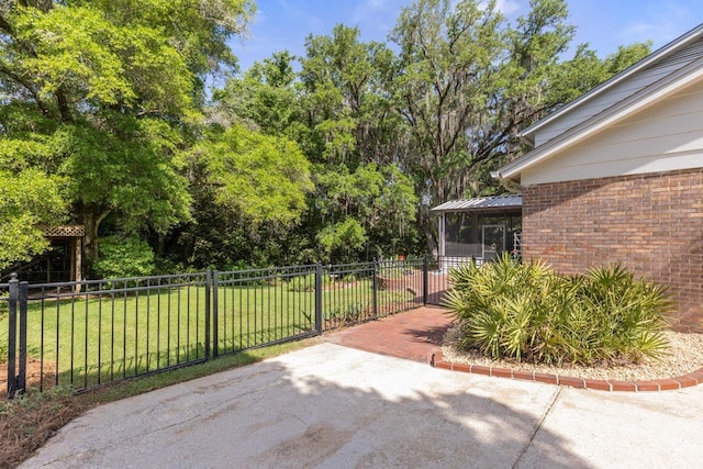 view of patio with fence