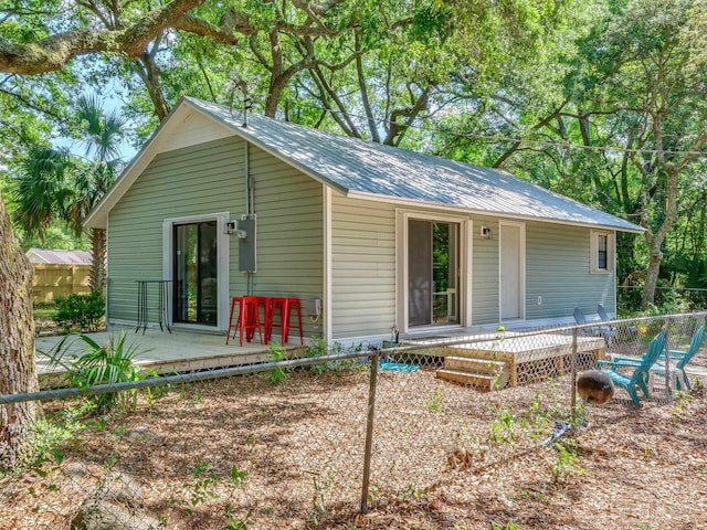 rear view of house featuring a patio area