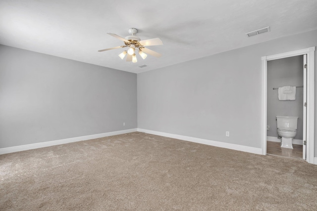 6427 Count Turf Trl, Tallahassee, FL 32309 - empty room featuring ceiling fan, carpet floors, and baseboards