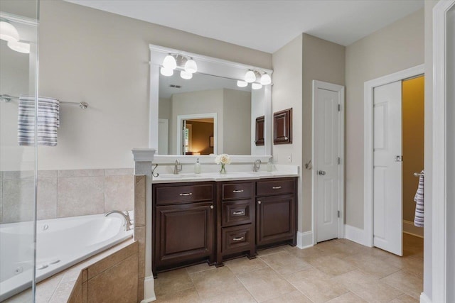 2642 Opequon Bnd, Tallahassee, FL 32312 - full bathroom featuring a bath and double vanity