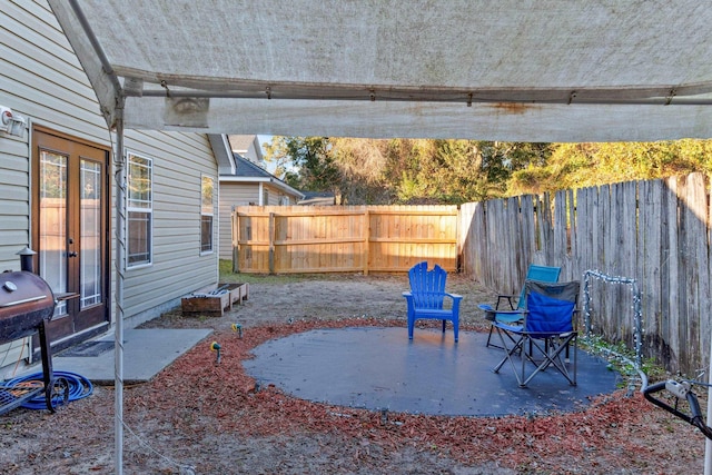 view of patio featuring area for grilling