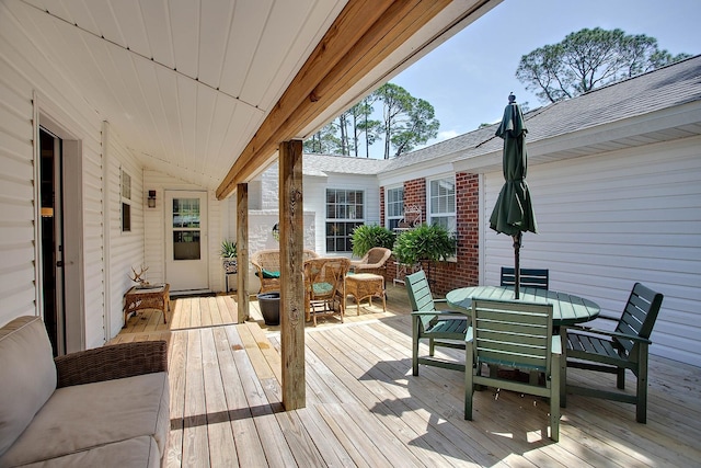 view of wooden deck