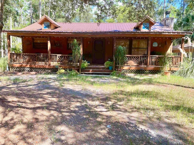 view of front of home with a porch