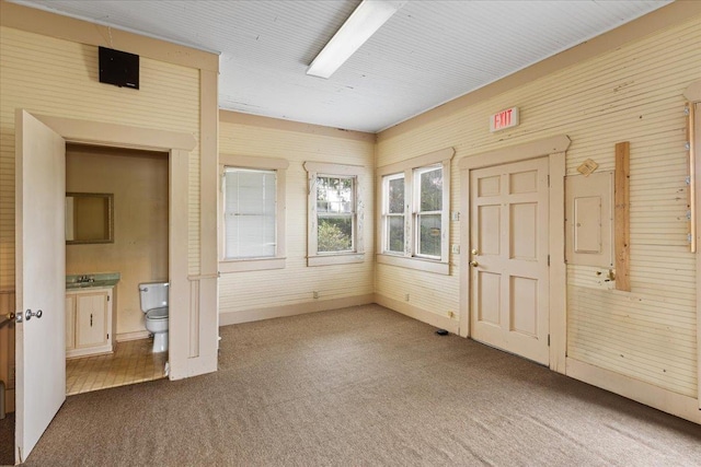 315 W Green St, Perry, FL 32347 - unfurnished room featuring carpet and wooden walls