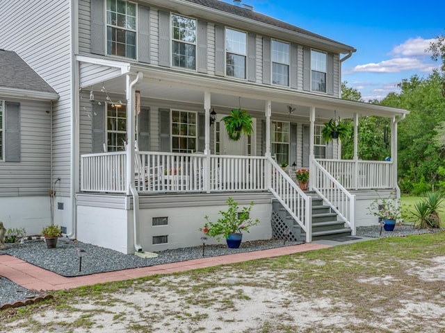 view of front of house with a porch