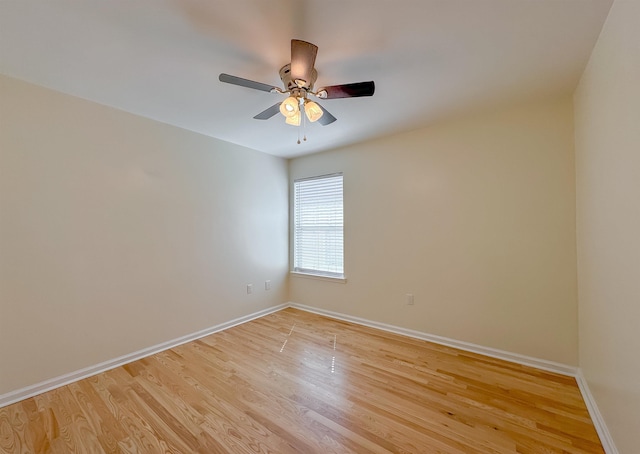 804 Medical Commons Ct, Tallahassee, FL 32310 - empty room with baseboards, light wood finished floors, and ceiling fan
