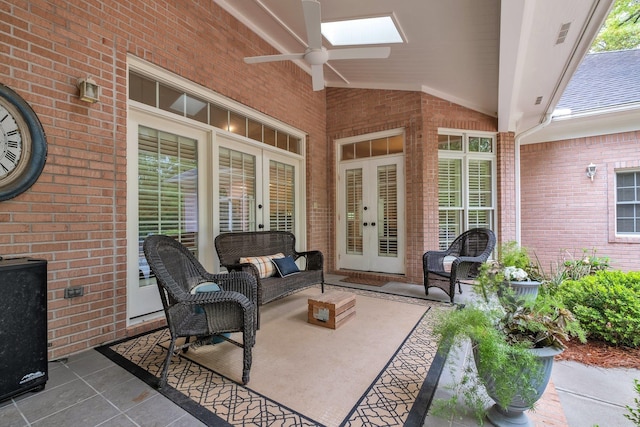 8555 Congressional Dr, Tallahassee, FL 32312 - view of patio with french doors and a ceiling fan