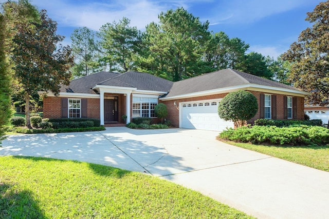 ranch-style home with a garage