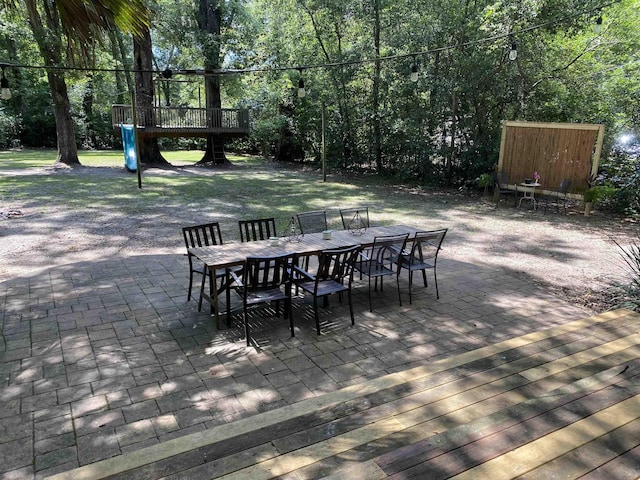 3206 Old Bainbridge Rd, Tallahassee, FL 32303 - exterior space featuring outdoor dining area and a patio area