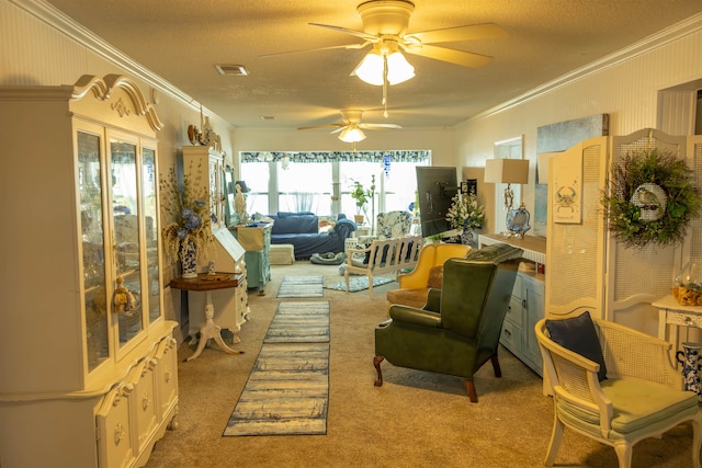 sunroom / solarium with ceiling fan