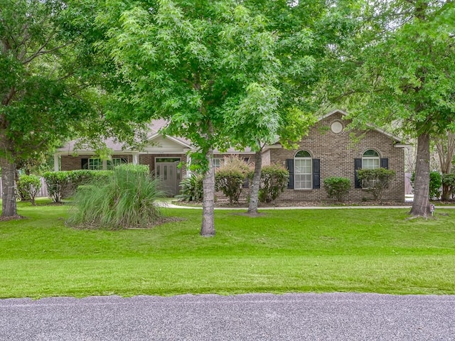 view of front of house featuring a front yard