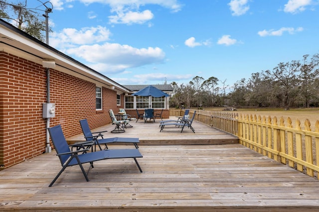 view of wooden deck