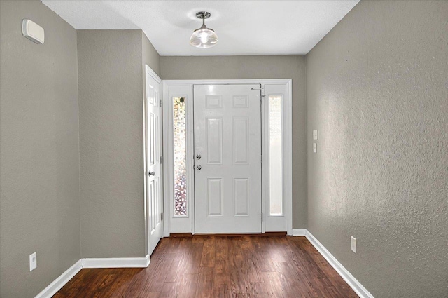 3974 Paeonia Ct, Tallahassee, FL 32305 - entrance foyer featuring a textured wall, dark wood-type flooring, and baseboards