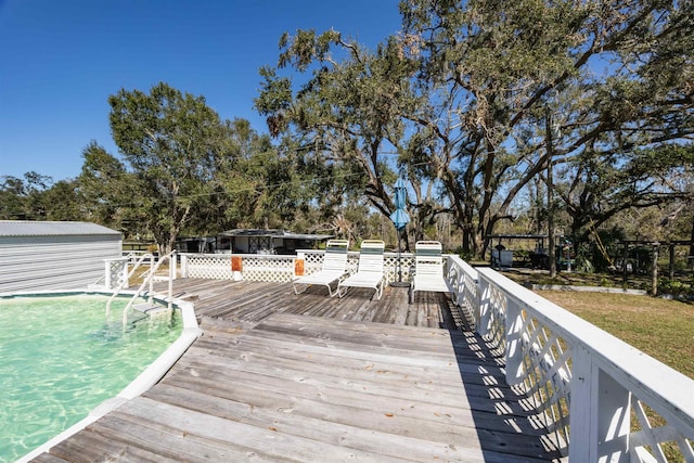 view of wooden terrace