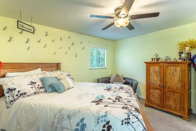 627 Mariner Cir, Alligator Point, FL 32346 - carpeted bedroom with ceiling fan