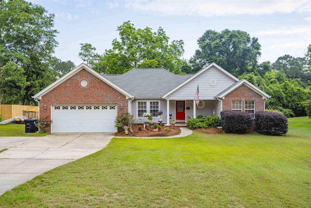 3204 Gallant Fox Trl, Tallahassee, FL 32309 - view of front facade featuring brick siding, a garage, and concrete driveway