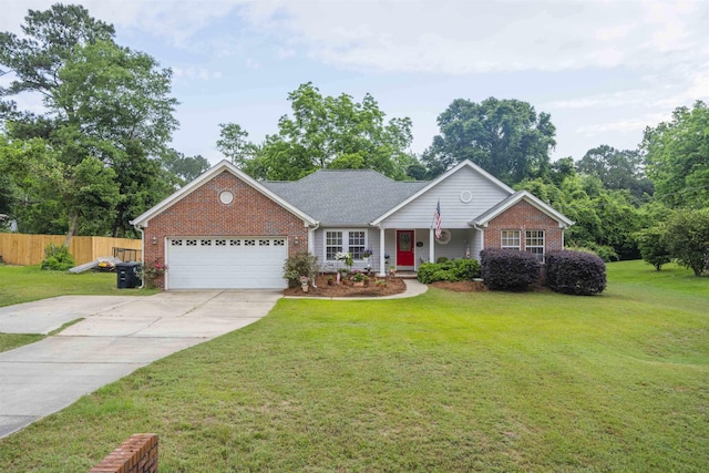 3204 Gallant Fox Trl, Tallahassee, FL 32309 - view of front of home with brick siding, a garage, and driveway