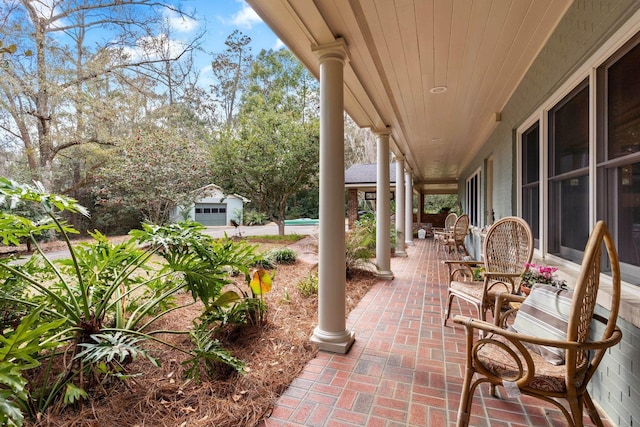 view of patio / terrace with covered porch