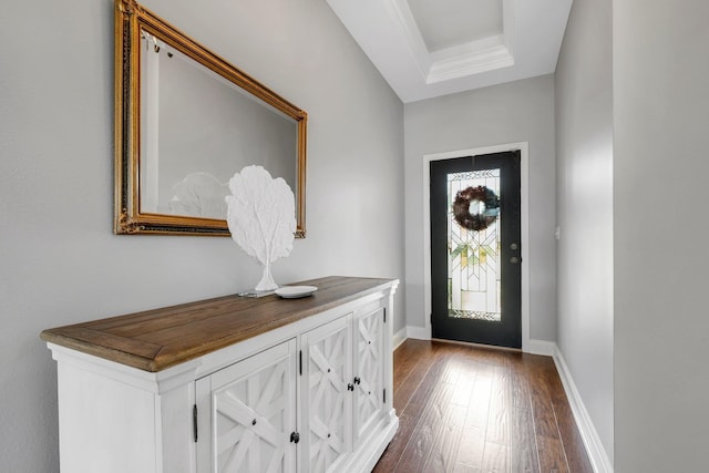 3260 Coneflower Dr, Tallahassee, FL 32311 - entrance foyer featuring dark wood finished floors and baseboards