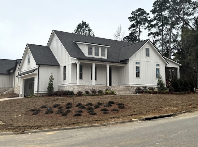 view of modern farmhouse