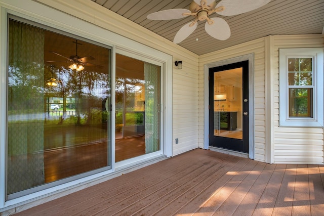 6557 Alan A Dale Trl, Leon, FL 32309 - wooden terrace featuring ceiling fan