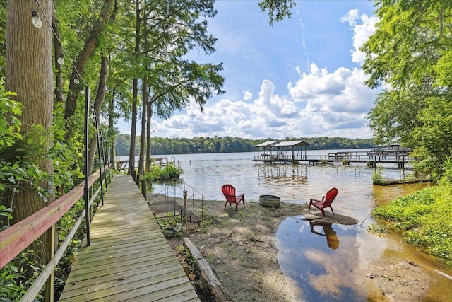 436 Tharpe Cir, Quincy, FL 32351 - dock featuring a water view