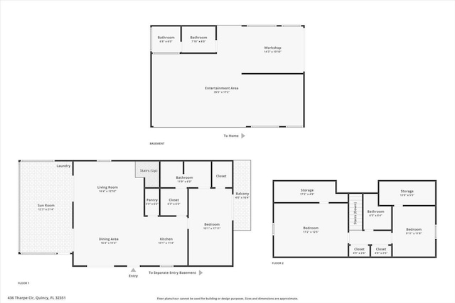 436 Tharpe Cir, Quincy, FL 32351 - view of room layout