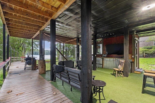 436 Tharpe Cir, Quincy, FL 32351 - view of wooden deck