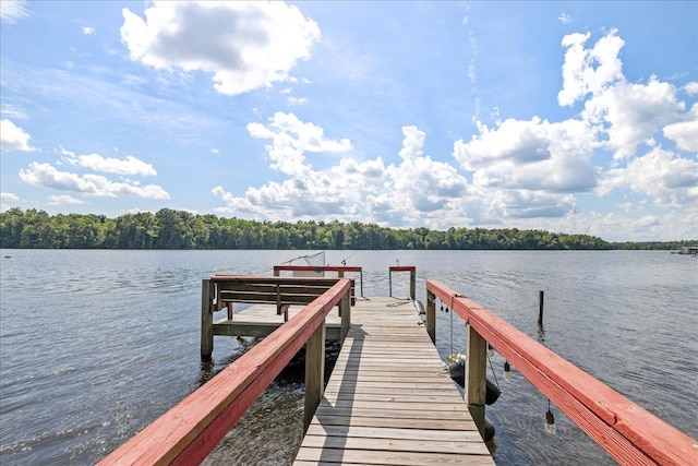 436 Tharpe Cir, Quincy, FL 32351 - dock area featuring a water view and a wooded view