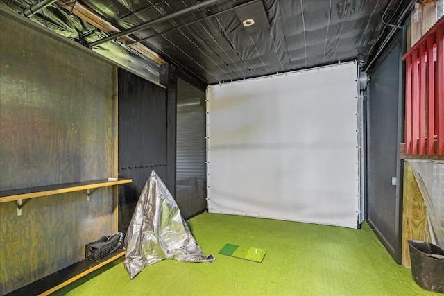 436 Tharpe Cir, Quincy, FL 32351 - unfurnished sunroom with golf simulator