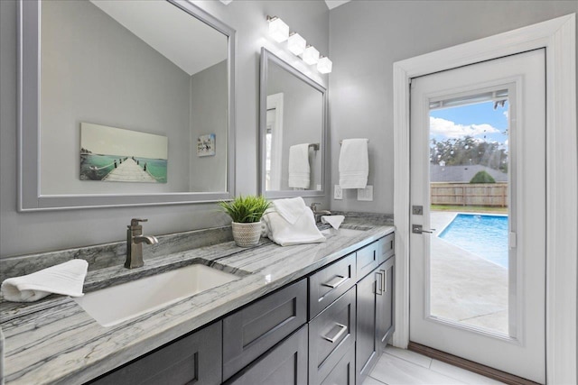 bathroom with vanity