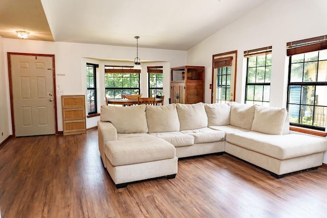 1839 Meriadoc Rd, Tallahassee, FL 32303 - living room featuring wood finished floors and vaulted ceiling